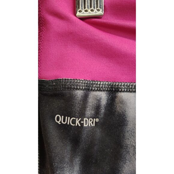 Xersion Girls Cropped Pink and Black Leggings Small - Picture 4 of 9